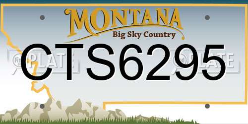 CTS6295 Montana License Plate