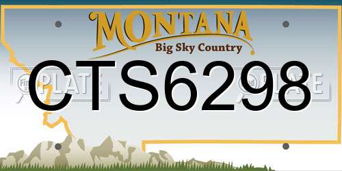 CTS6298 Montana License Plate