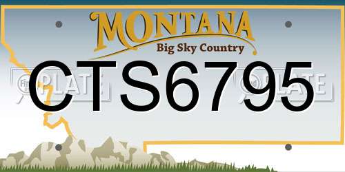 CTS6795 Montana License Plate