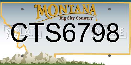 CTS6798 Montana License Plate