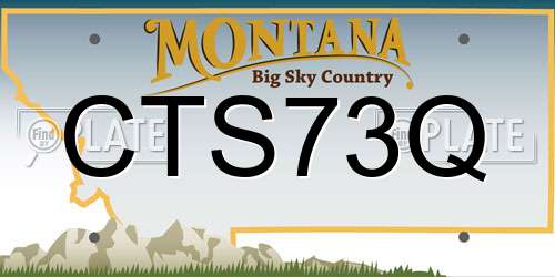 CTS73Q Montana License Plate