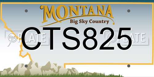 CTS825 Montana License Plate