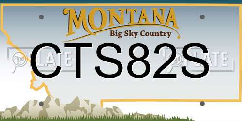 CTS82S Montana License Plate