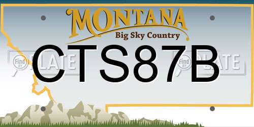 CTS87B Montana License Plate