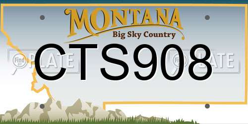 CTS908 Montana License Plate