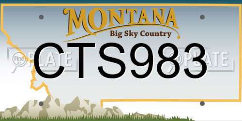 CTS983 Montana License Plate