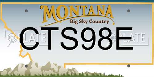 CTS98E Montana License Plate