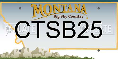 CTSB25 Montana License Plate