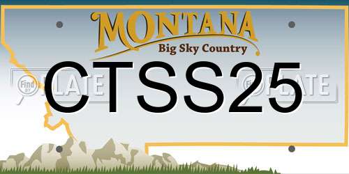 CTSS25 Montana License Plate