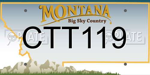 CTT119 Montana License Plate