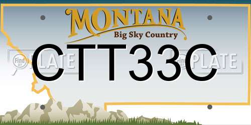 CTT33C Montana License Plate