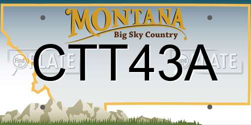 CTT43A Montana License Plate