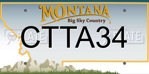 CTTA34 Montana License Plate
