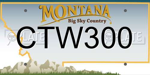 CTW300 Montana License Plate