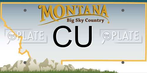 CU Montana License Plate