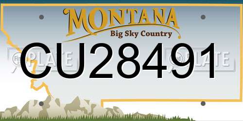CU28491 Montana License Plate