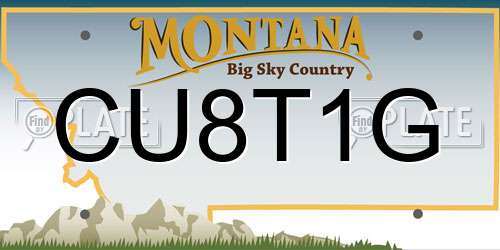 CU8T1G Montana License Plate