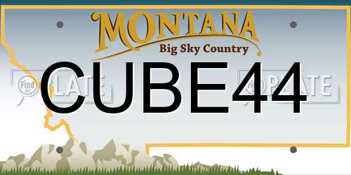 CUBE44 Montana License Plate