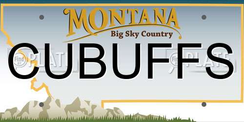 CUBUFFS Montana License Plate