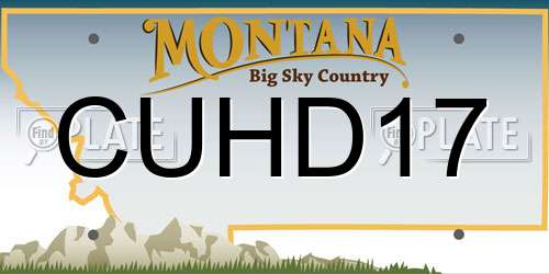 CUHD17 Montana License Plate