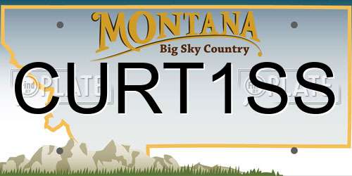 CURT1SS Montana License Plate