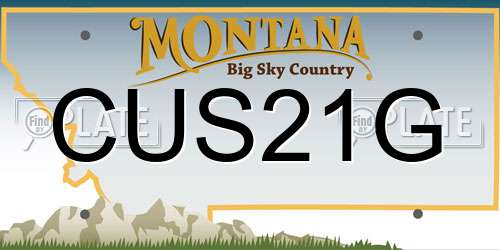 CUS21G Montana License Plate