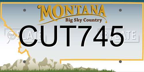 CUT745 Montana License Plate