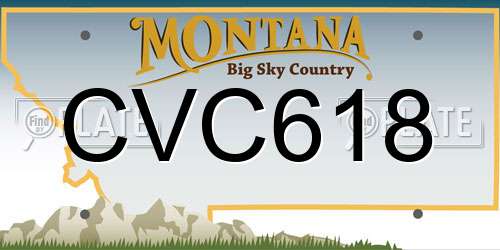 CVC618 Montana License Plate