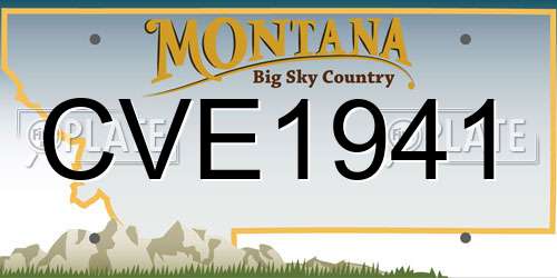 CVE1941 Montana License Plate