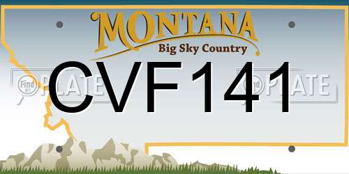 CVF141 Montana License Plate