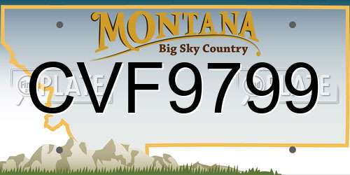 CVF9799 Montana License Plate