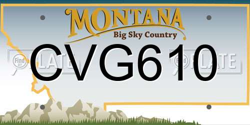 CVG610 Montana License Plate