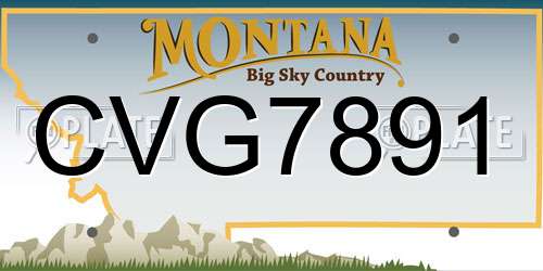 CVG7891 Montana License Plate