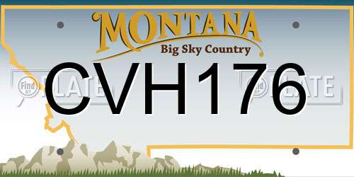 CVH176 Montana License Plate