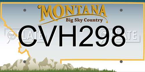 CVH298 Montana License Plate