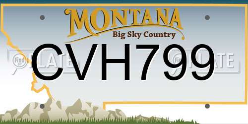 CVH799 Montana License Plate