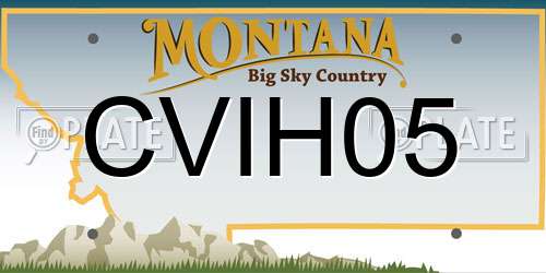 CVIH05 Montana License Plate