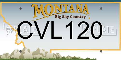 CVL120 Montana License Plate