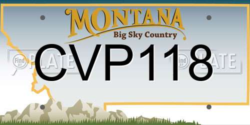 CVP118 Montana License Plate