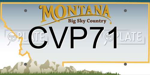 CVP71 Montana License Plate