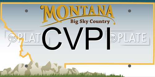 CVPI Montana License Plate