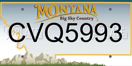 CVQ5993 Montana License Plate