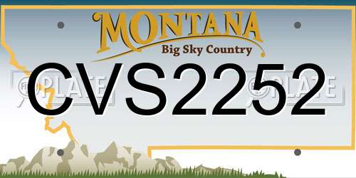 CVS2252 Montana License Plate