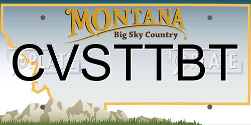 CVSTTBT Montana License Plate