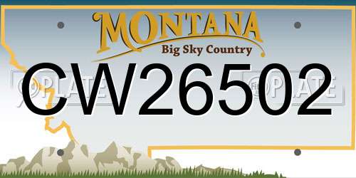 CW26502 Montana License Plate
