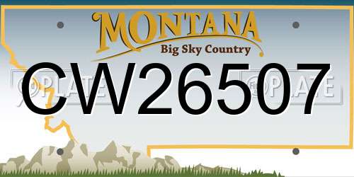 CW26507 Montana License Plate