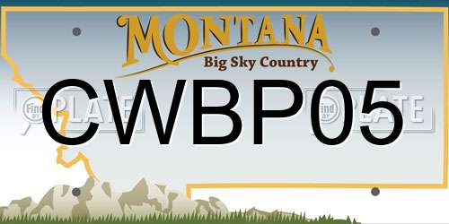 CWBP05 Montana License Plate