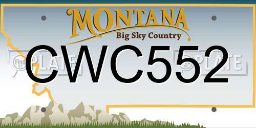 CWC552 Montana License Plate