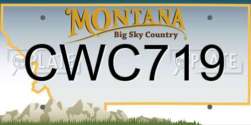 CWC719 Montana License Plate