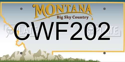 CWF202 Montana License Plate